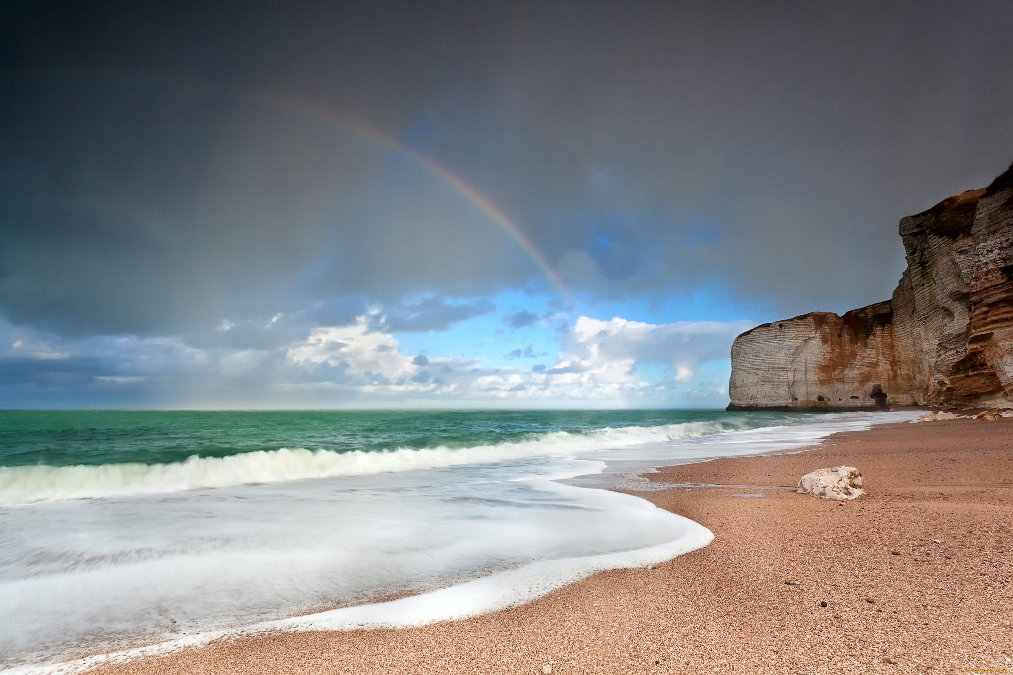 , , , , , , the, nature, sea, wave, rock, rainbow